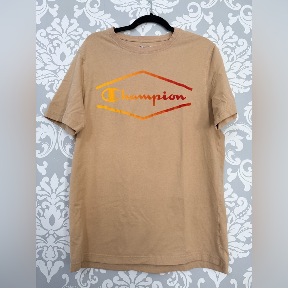 4/$25 • Champion Tan & Orange Graphic T-Shirt‎